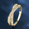 Minimalist Stacking Crossed Wedding Bands for Women Rings