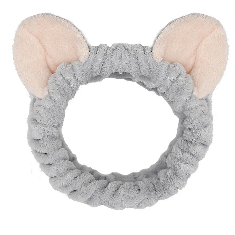 Soft Coral Fleece Bow Headband