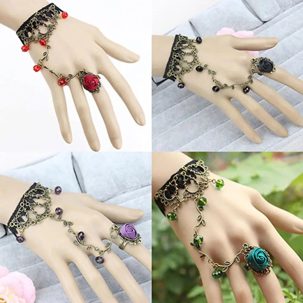 Retro Gothic Lace Flower Bracelet