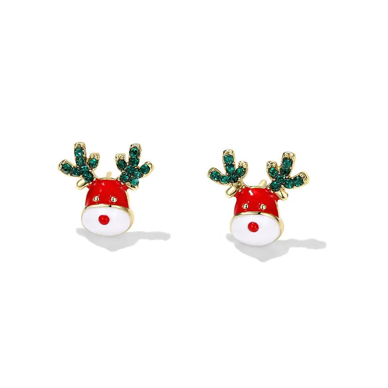 Fashion Christmas Green Bow Earrings