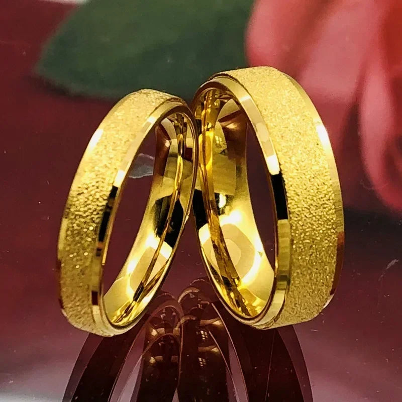 Gold-Plated Couple Rings Set