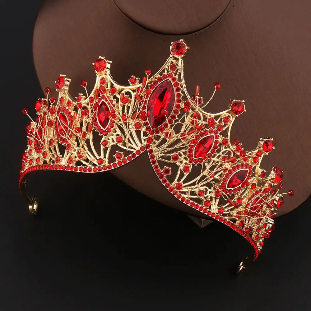 Black Rhinestone Baroque Tiara