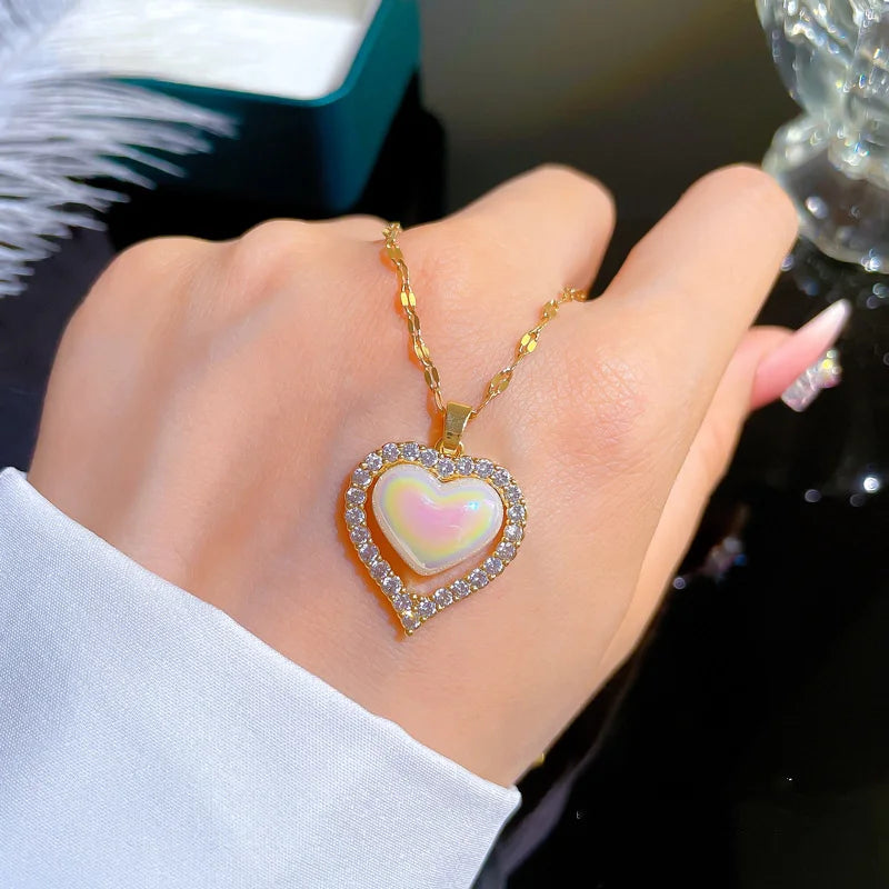 Korean Mermaid Pearl Pendant Necklace