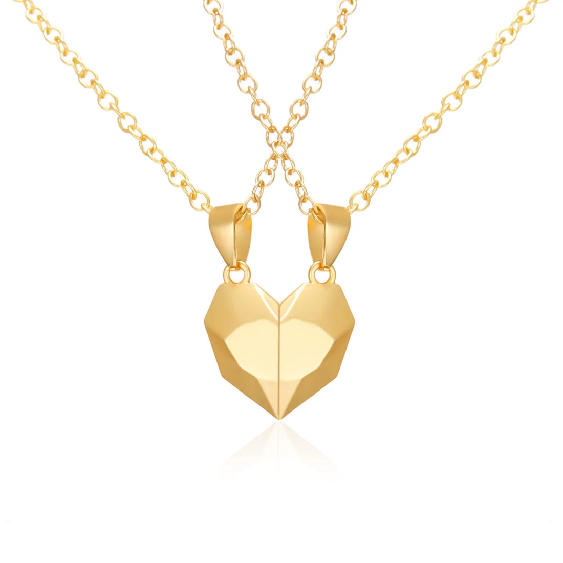 Couple Electrocardiogram Heart Necklace