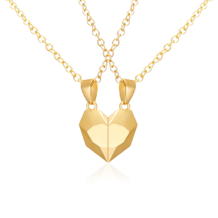 Couple Electrocardiogram Heart Necklace