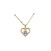 Artificial Gems Heart Pendant Necklace