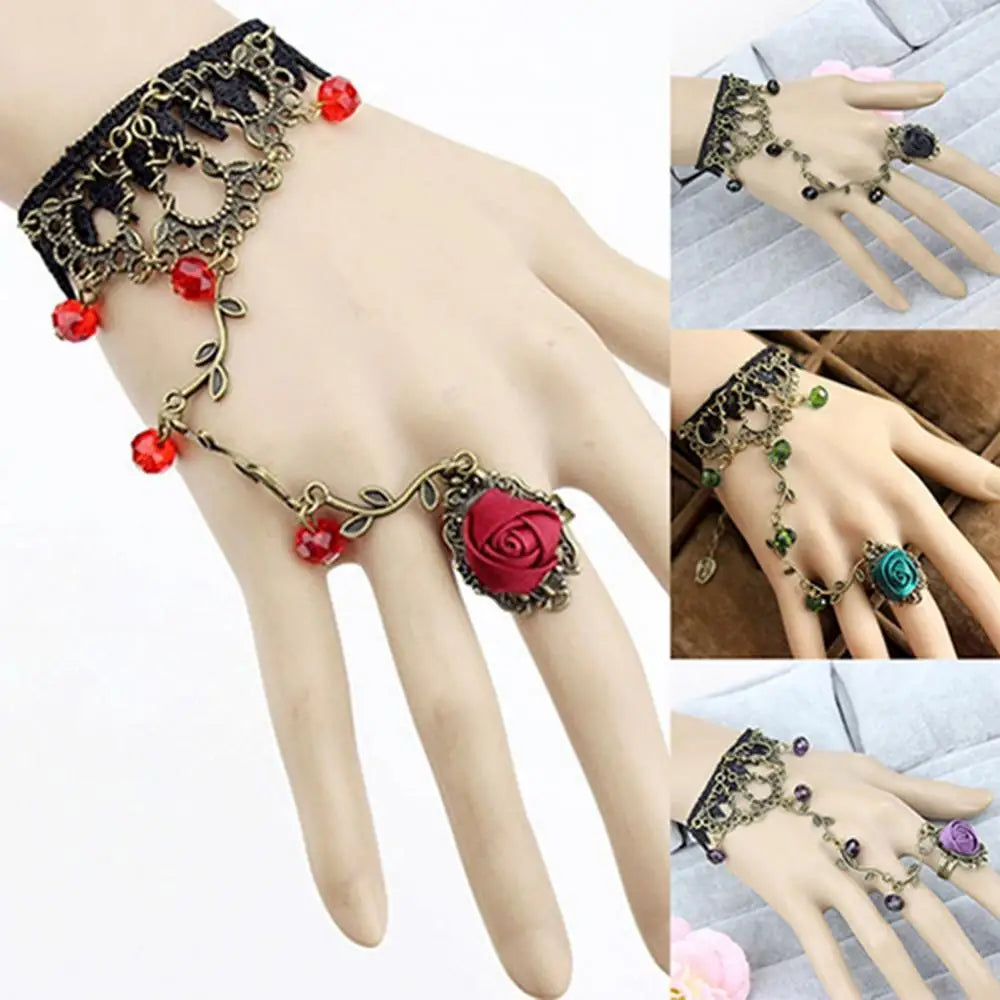 Retro Gothic Lace Flower Bracelet