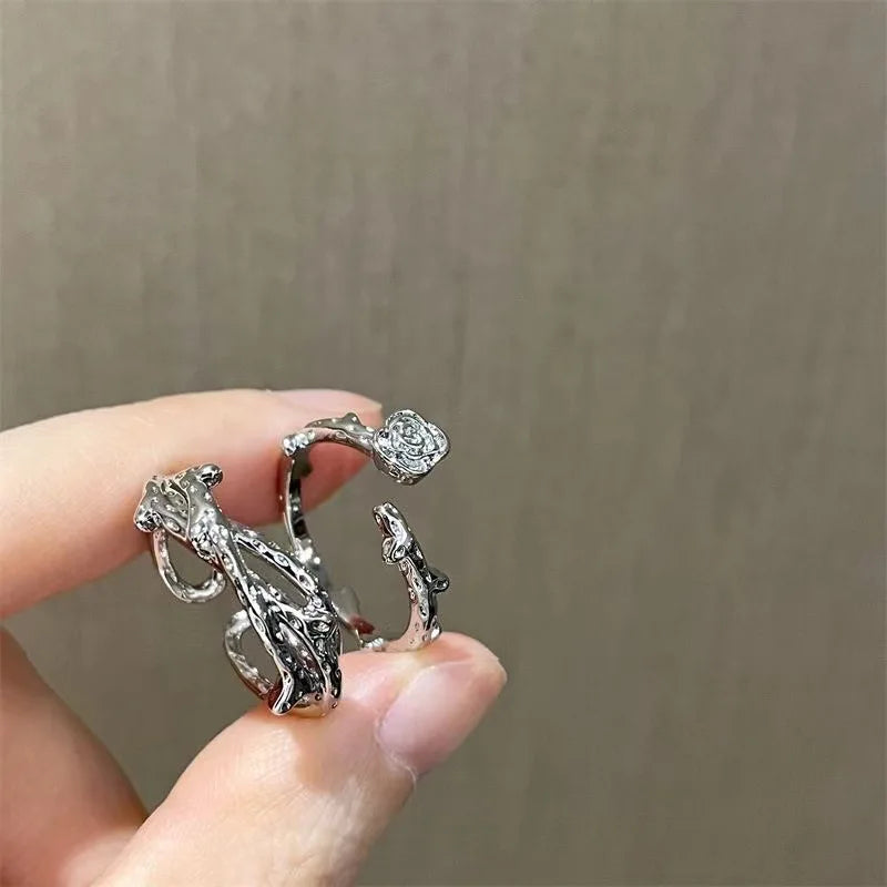 Silver Cubic Zirconia Snake Ring