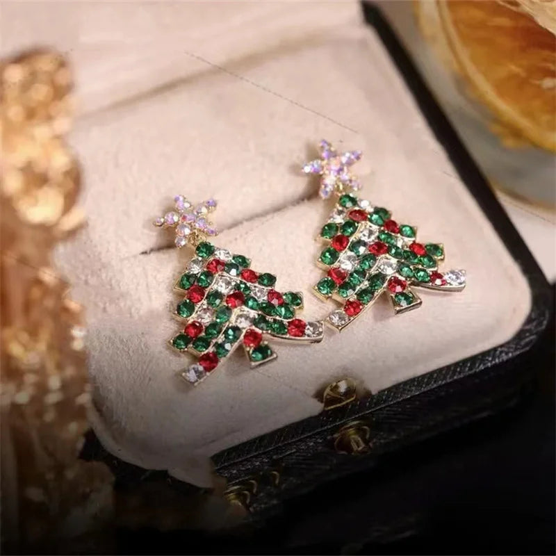 Fashion Christmas Green Bow Earrings