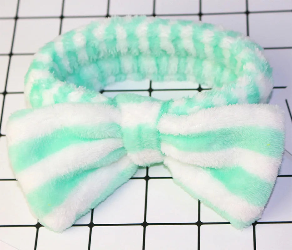 Soft Coral Fleece Bow Headband