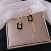 Asymmetric Hollow Circle Long Earrings for Women