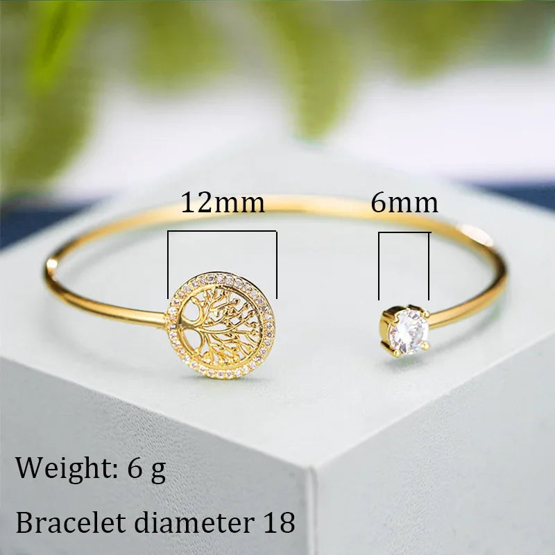 Zircon Tree of Life Bangle