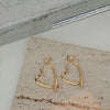 Stylish Heart Drop Earrings for Women and Girls in Gold and Silver