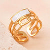 Luxury Retro Gold Double Drip Ring