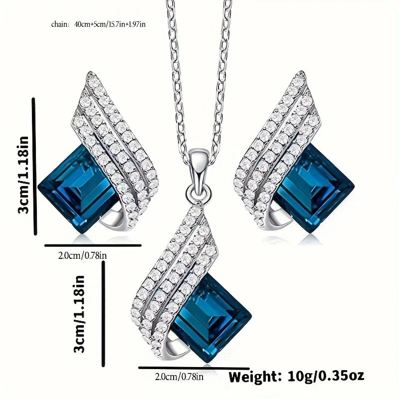 Elegant Rhinestone Jewelry Set