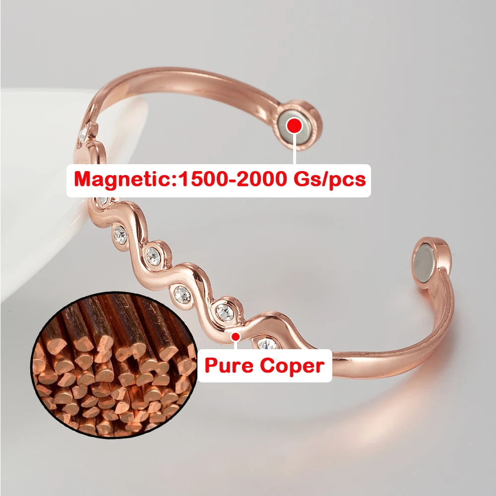 Magnetic Copper Zirconia Bracelet