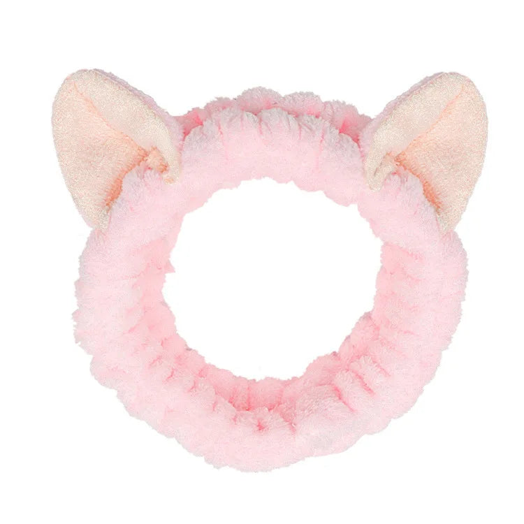 Soft Coral Fleece Bow Headband