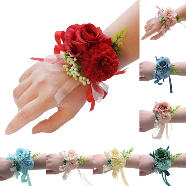 Multi-Color Wedding Wrist Flower Corsage