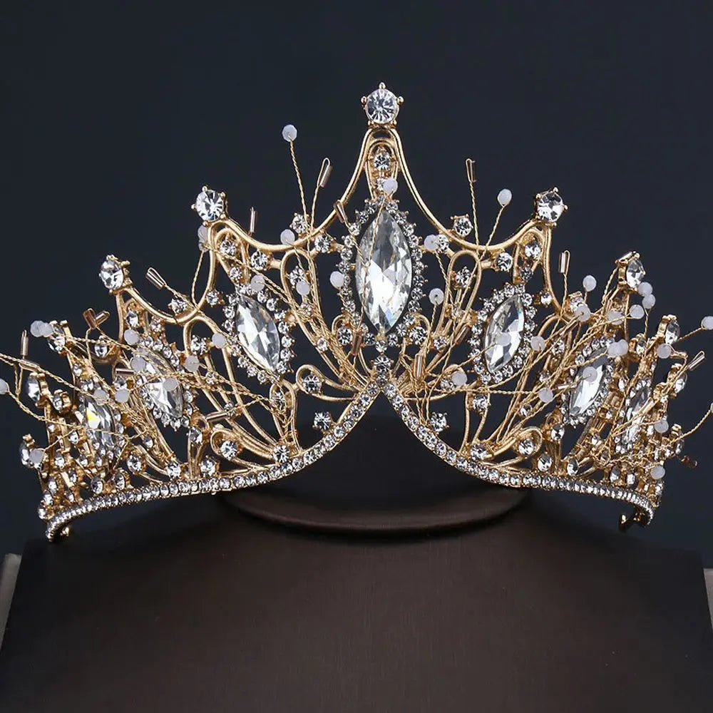 Black Rhinestone Baroque Tiara