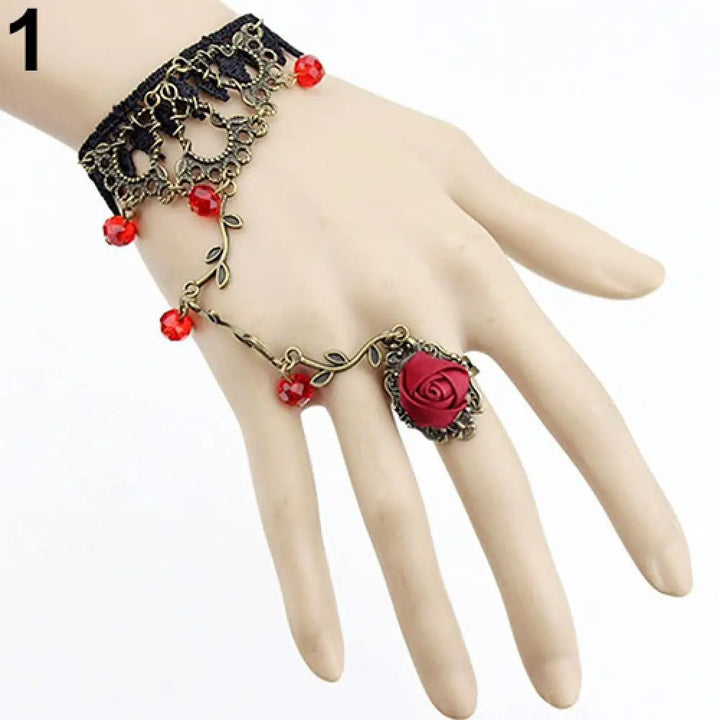 Retro Gothic Lace Flower Bracelet