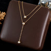 Trendy 316L Stainless Steel Water Drop Pendant Necklace for Women
