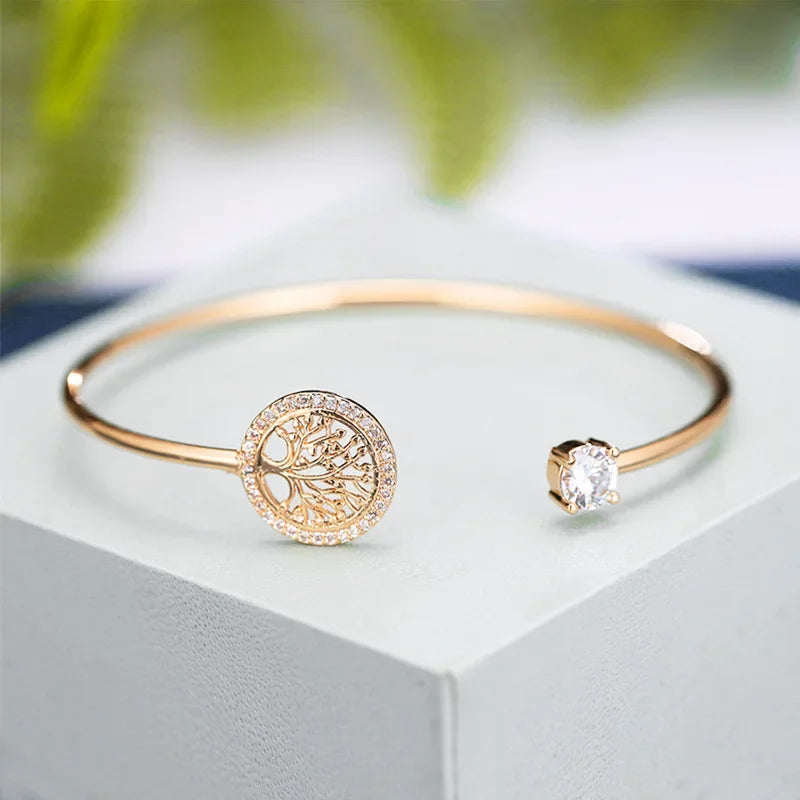 Zircon Tree of Life Bangle