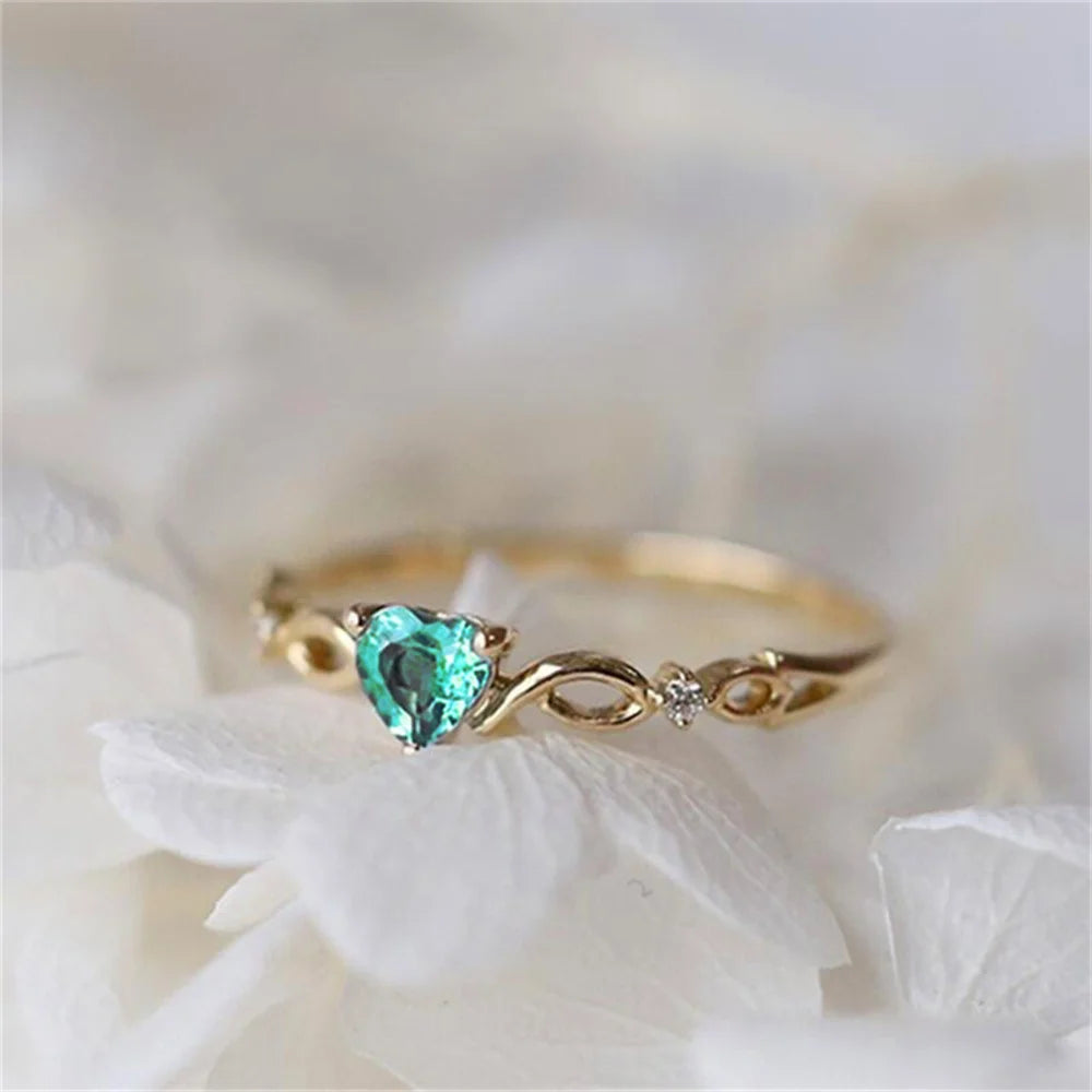 Heart Love Zircon Ring for Women