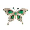 Green Emerald Butterfly Brooch Jewelry