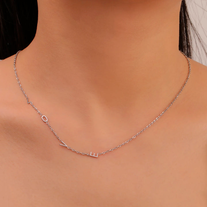 Personalized Initial Letter Choker Necklace for Women
