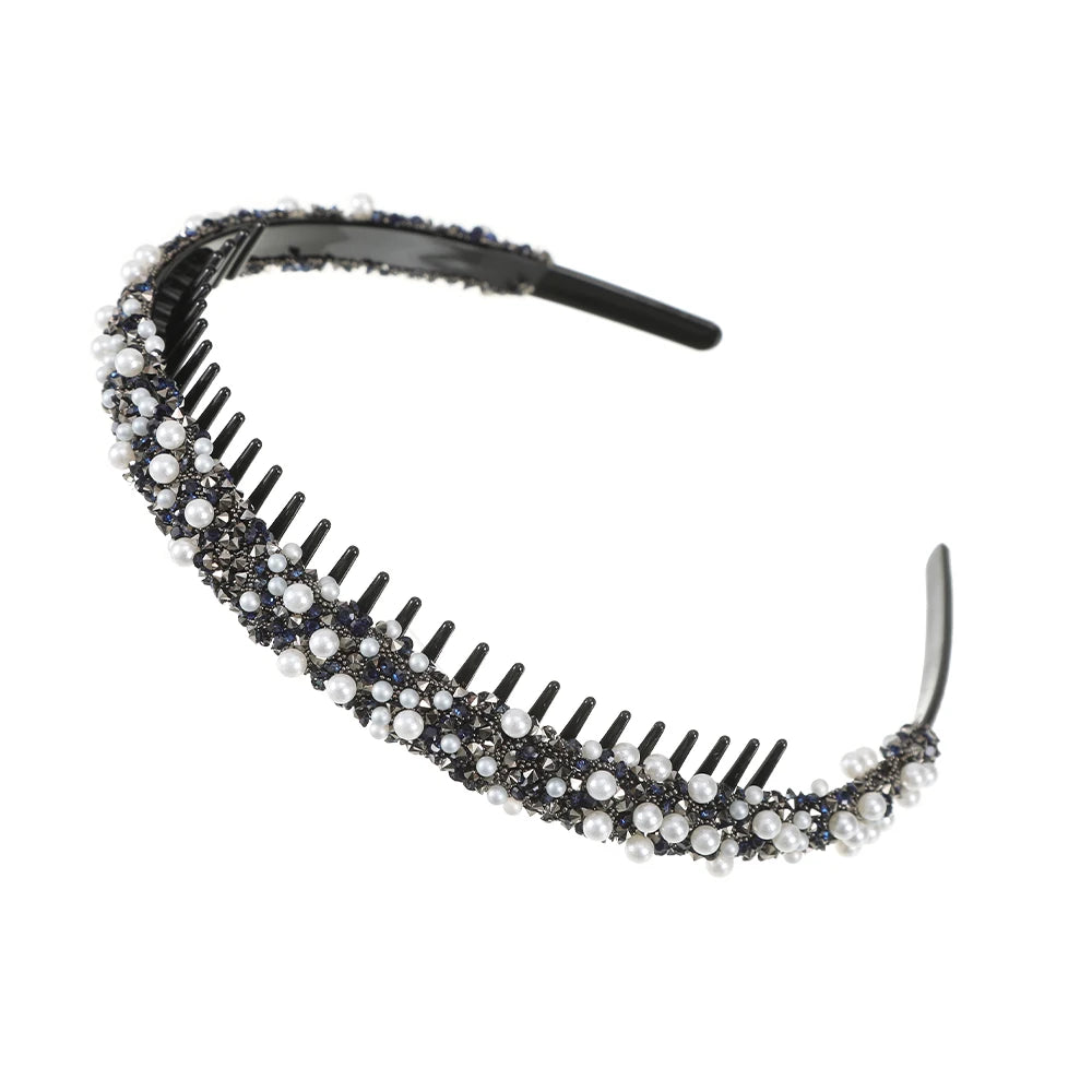 Pearl Rhinestone Antislip Hairband