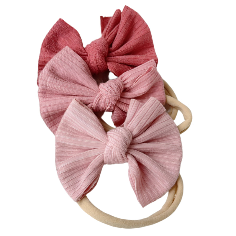 Baby Girl Bow Headband Set